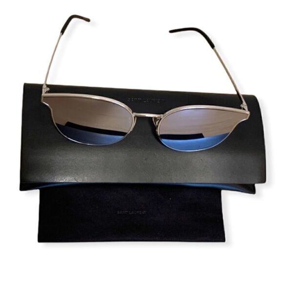 ❤️SOLD❤️Saint Laurent Metal SLVR Mirror Sunglasses - Picture 8 of 11